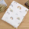 New Baby Cotton Muslin Tassels Swaddle Soft Newborn Wrap Receiving Blanket Sleeping Blanket Diapers Baby Bath Towel 100x120cm 4