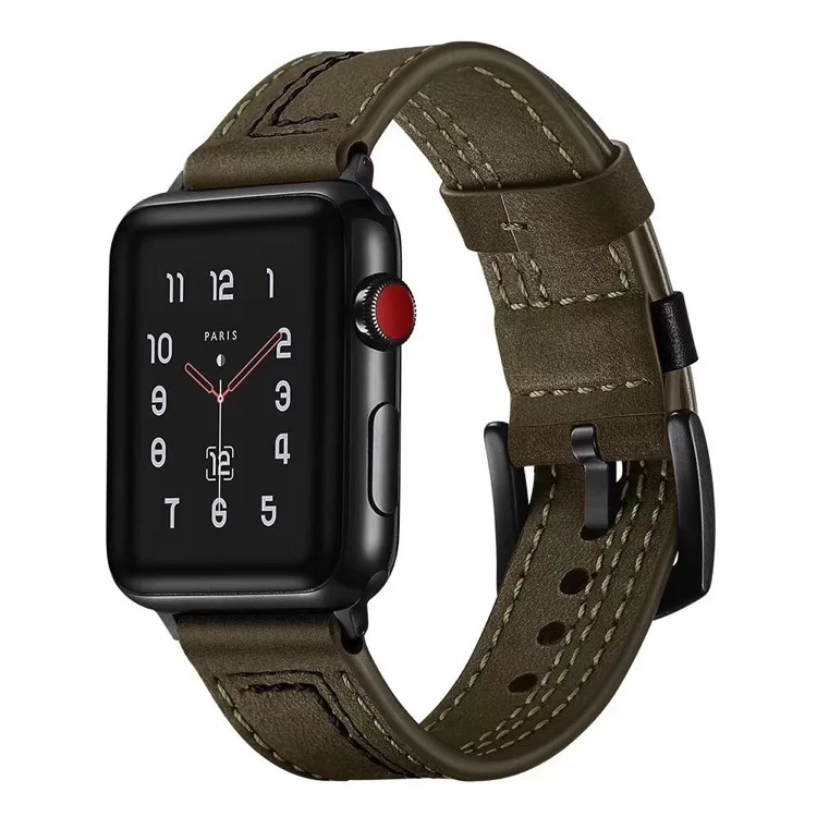 Timeless Vintage Leather Apple Watch Band – Premium Strap