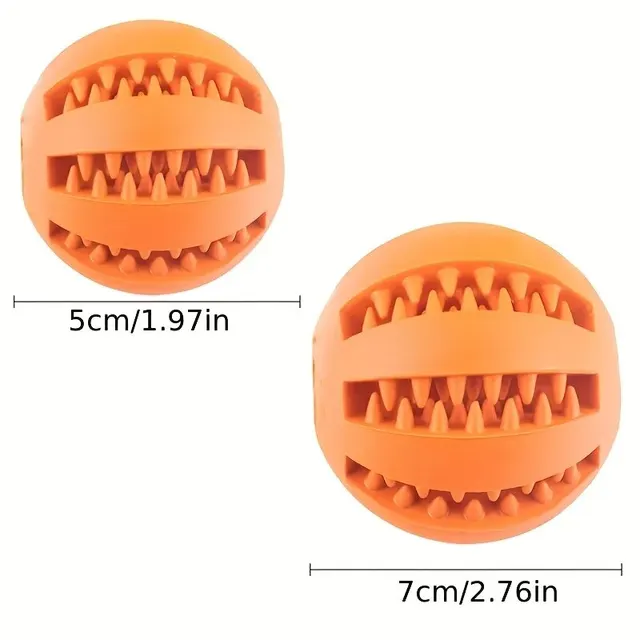 Dog Toy Ball, Nontoxic Bite Resistant Toy Ball for Pet Dogs Puppy Cat, Dog Pet Food Treat Feeder Chew Tooth Cleaning Ball 3