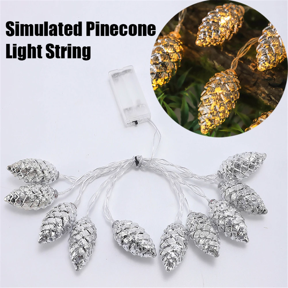 

10/20 LED Simulated Pinecone Christmas Decoration Xmas Tree String Lights Christmas Ornaments New Year Natal Navidad Home Decor