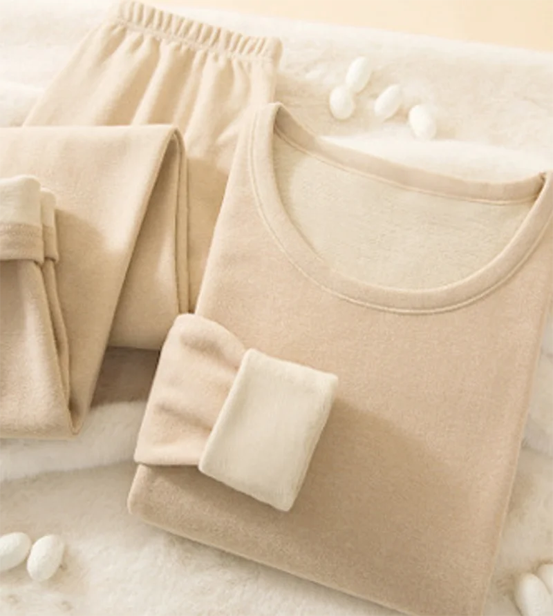 Women Thermal Soft Underwear Set Winter Clothing Professional Warm Intimates Long Johns Female Top Pants 2 Piece Lingerie