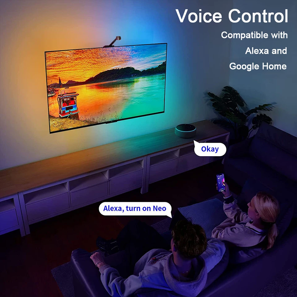 thumbnail image 2 of EISSLOLY TV LED Backlight With AR Color Gamut Sensor Led Tv Light Strip Rgb Light Christmas Lights Led Strip Light 2 of 14