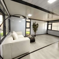 Maison conteneur extensible complète, préfabriquée, modulaire, petite maison étanche avec cuisine et salle de bain, prête à vivre, villa portable 5