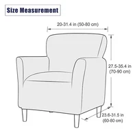 Single Armchair Slipcover Stretch Sofa Covers for Living Room Chair Cover with Anti Slip Foam Sticks Bar Counter Hotel Tub Club 2
