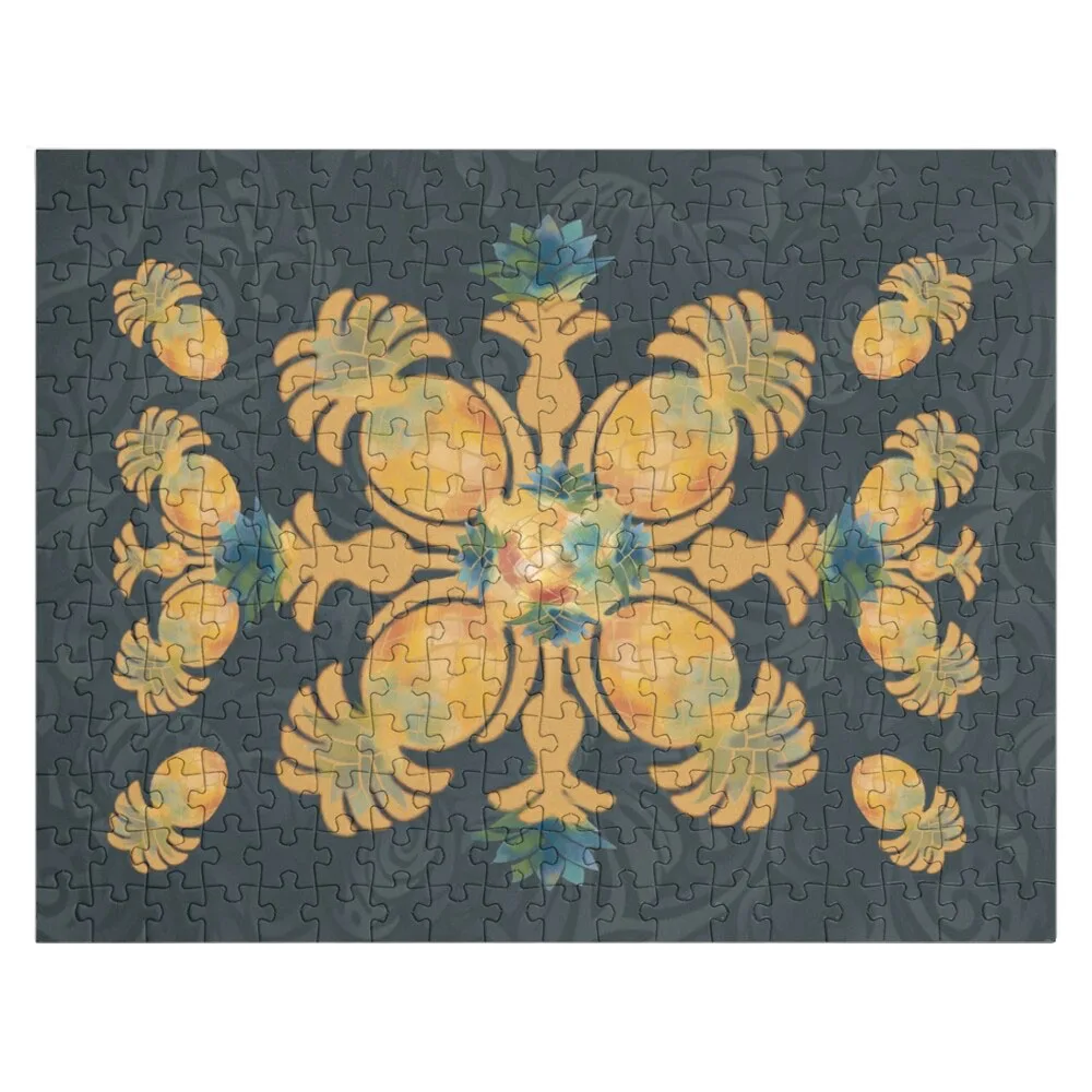 

Hawaiian Quilt Series 2: Pineapple Jigsaw Puzzle Wooden Puzzle Adults Personalised Jigsaw Wooden Puzzle Boxes