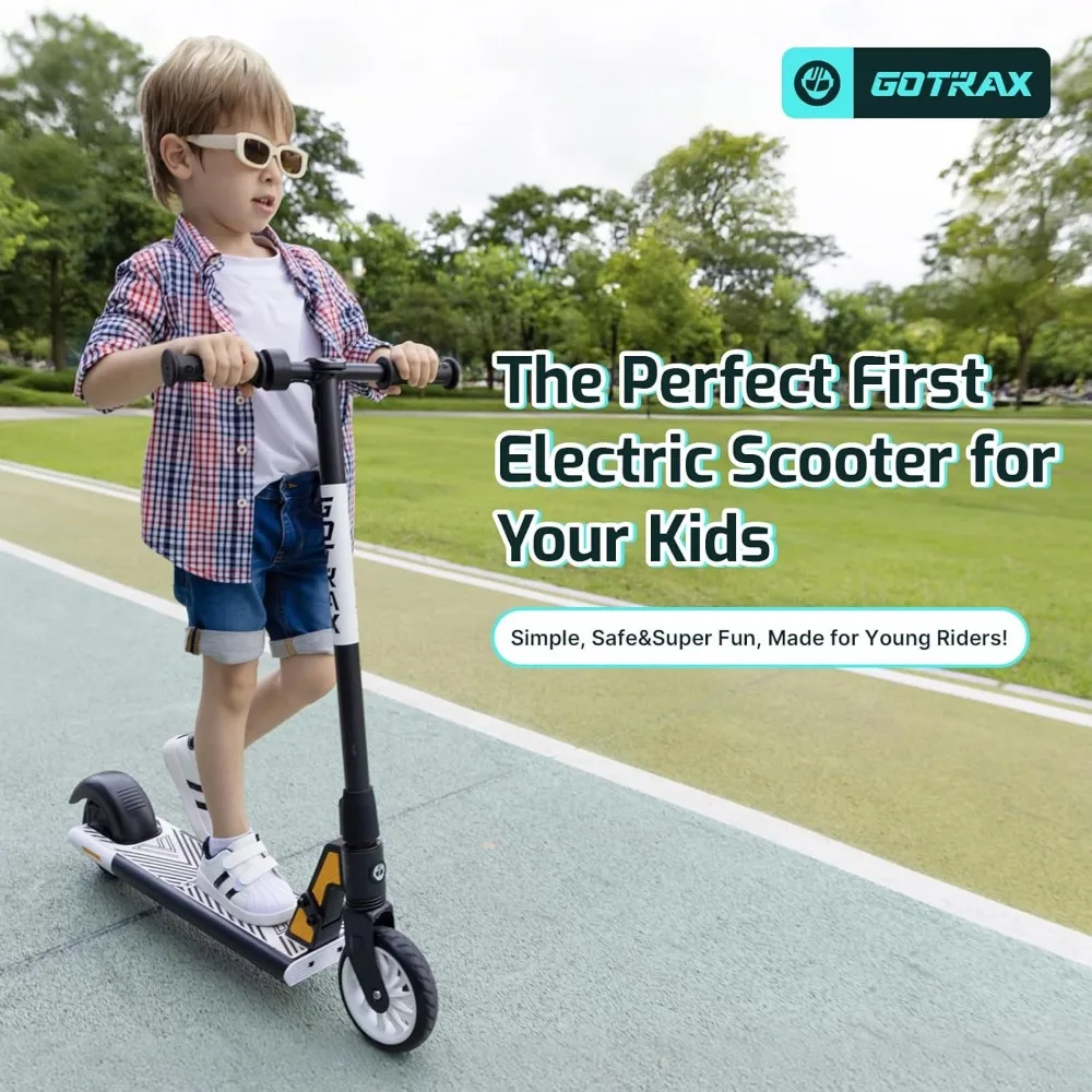 Gotrax GKS Series Electric Scooter for Kids Aged 6-12, Top Speed 7.5 MPH with 150W Motor, 6-Inch Wheels, and Thumb Throttle Cont