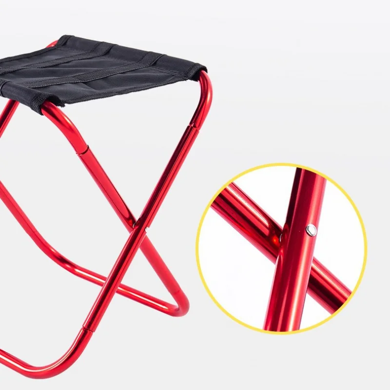 Outdoor Aluminum Alloy Stool Portable Multifunctional Folding Small Stool Bench Ultra Light Fishing With Hand Bag