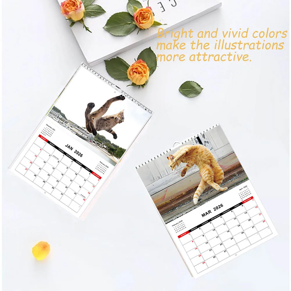 2026 Wall Calendar Home Wall Calendar Planner Desk Schedule Snake Year Home Office Lightweight and Easy to Use Hang on the Wall