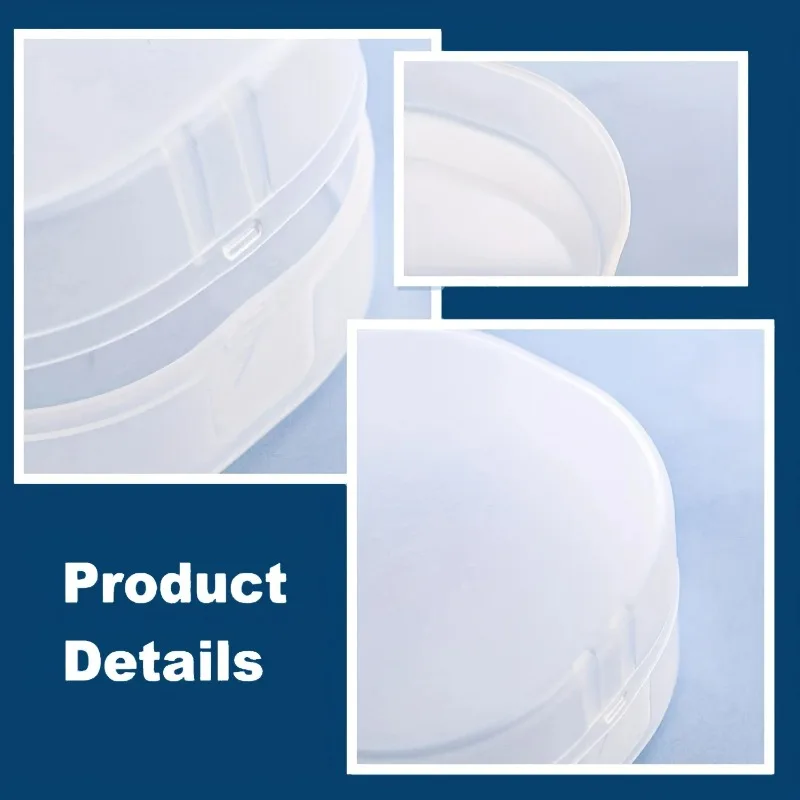 1PCS Durable Transparent Makeup Storage Box - Sealed Dust-Proof Design, Portable for Travel/Home, Fits Pads/Brushes/Beauty Balls 6