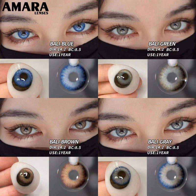 Amara Contact Lenses 2pcs Color Lens Eyes Yearly Colored Contacts Beauty Eye  Contacts Cosmetic Lens Color Contact Lenses - Color Contact Lenses -  AliExpress