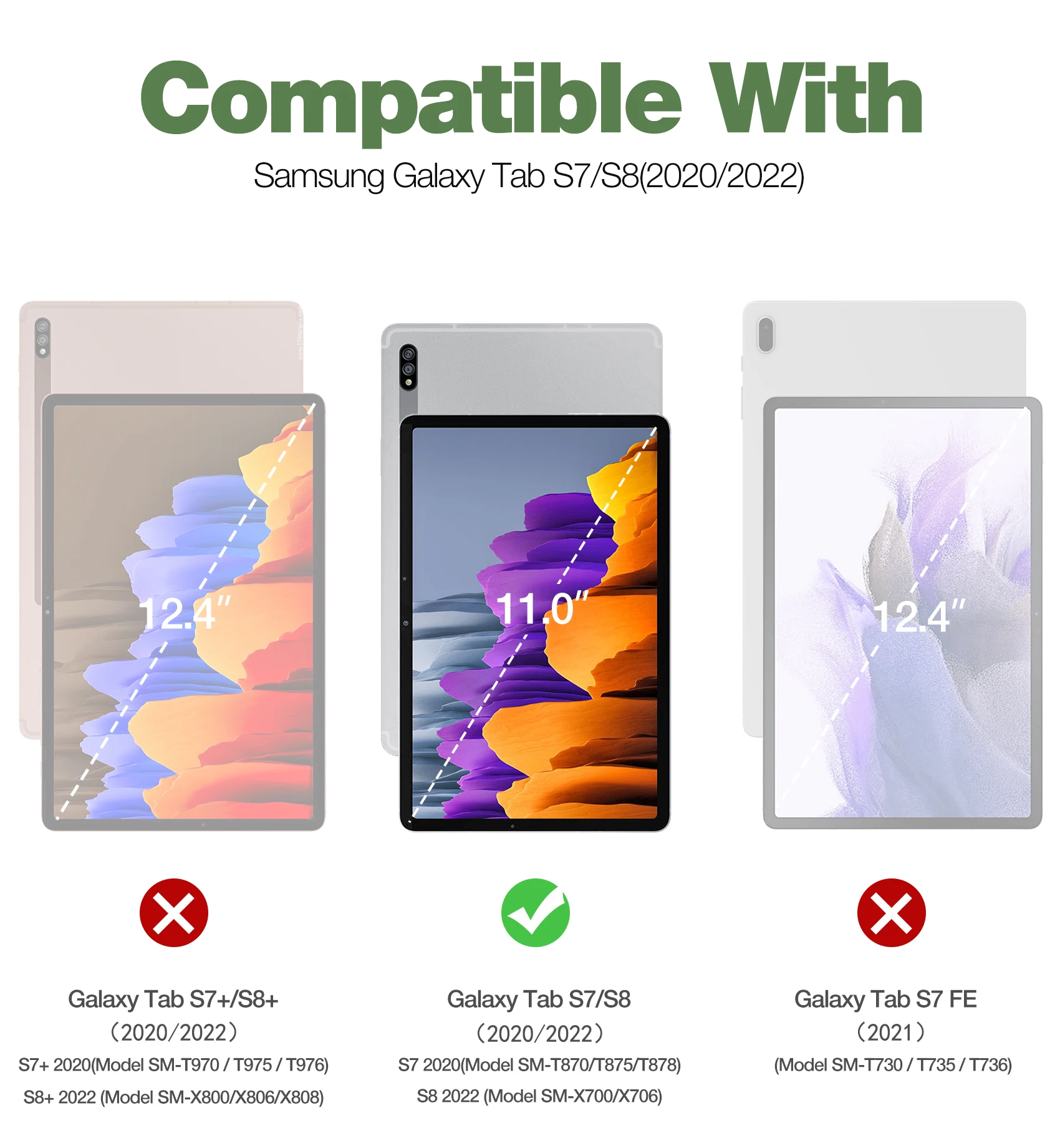 Capa Protetora de Corpo Inteiro para Samsung Galaxy Tab Protetor de Tela Embutido Kickstand com s Pen Holder Capa à Prova de Choque Pesada s7 s8 - Imagem 3