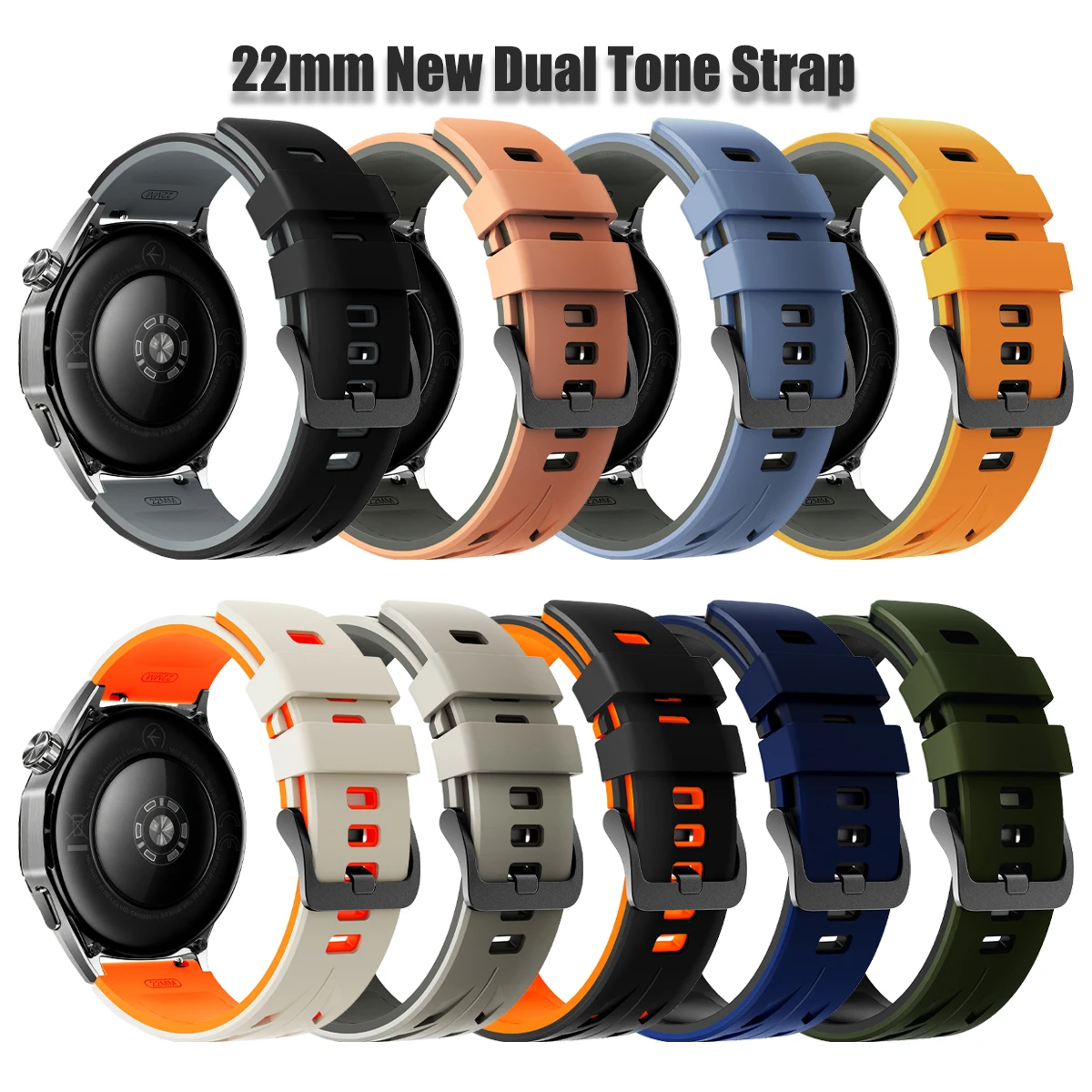 22mm Silicone Smart Watch Strap – Stylish Bracelet Wristband