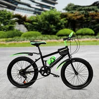 20 "VTT pour enfants 7 vitesses vélo freins à double disque unisexe vélo pour enfants hauteur réglable garçons filles vélo d'équitation 4