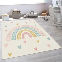 Rainbow Soft Bedroom Rugs for Kids Cute Heart Plush Nursery Play Mat Children Fluffy Carpet for Living Room Baby Floor Mat ковер 1