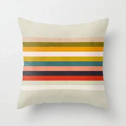Elegant Nordic Geometric Abstract Cushion Covers - Pink, Red, Yellow - 55x55cm (Modern - abstract734)