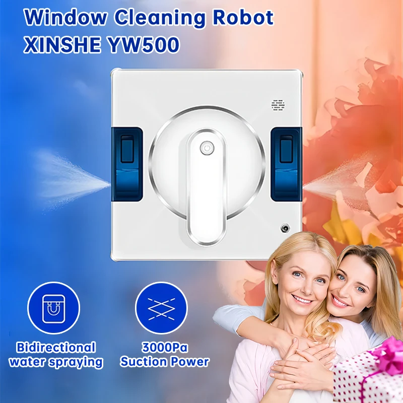 Smart window cleaning robot - anti-fall, water spray technology, easy cleaning of indoor and outdoor glass surfaces 4