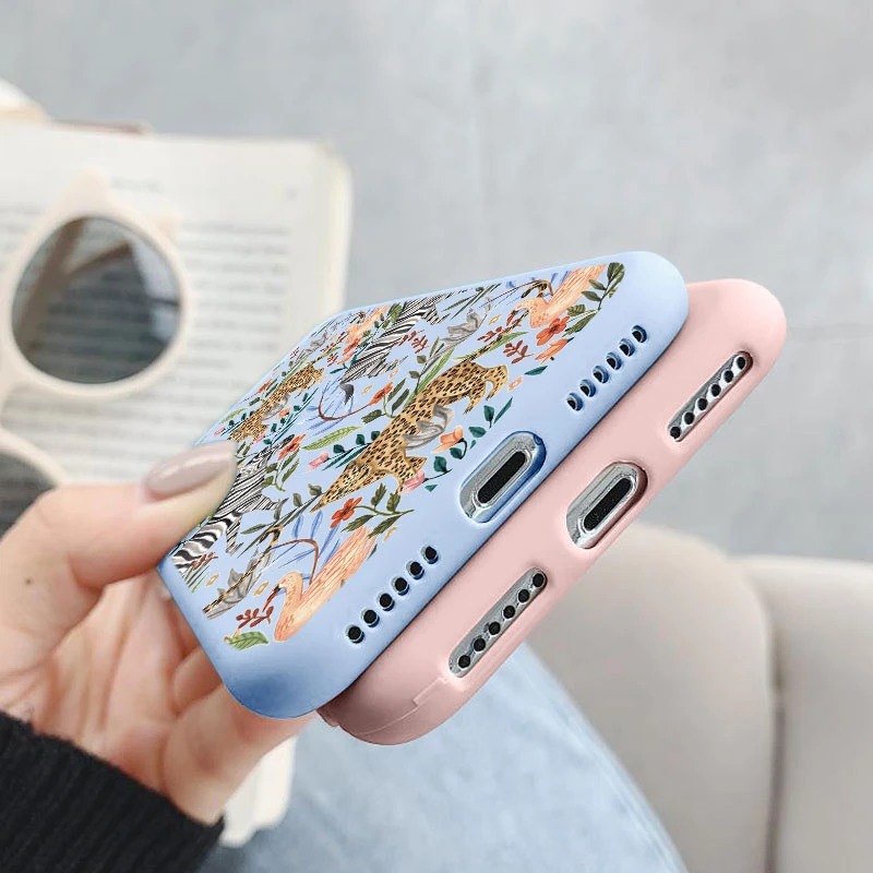 Leopard Print Soft Silicone Protective Phone Case - Stylish Back Cover