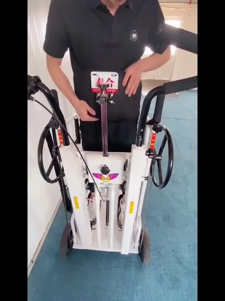 Paraplegic patient standing toddler walker assisted gait walking