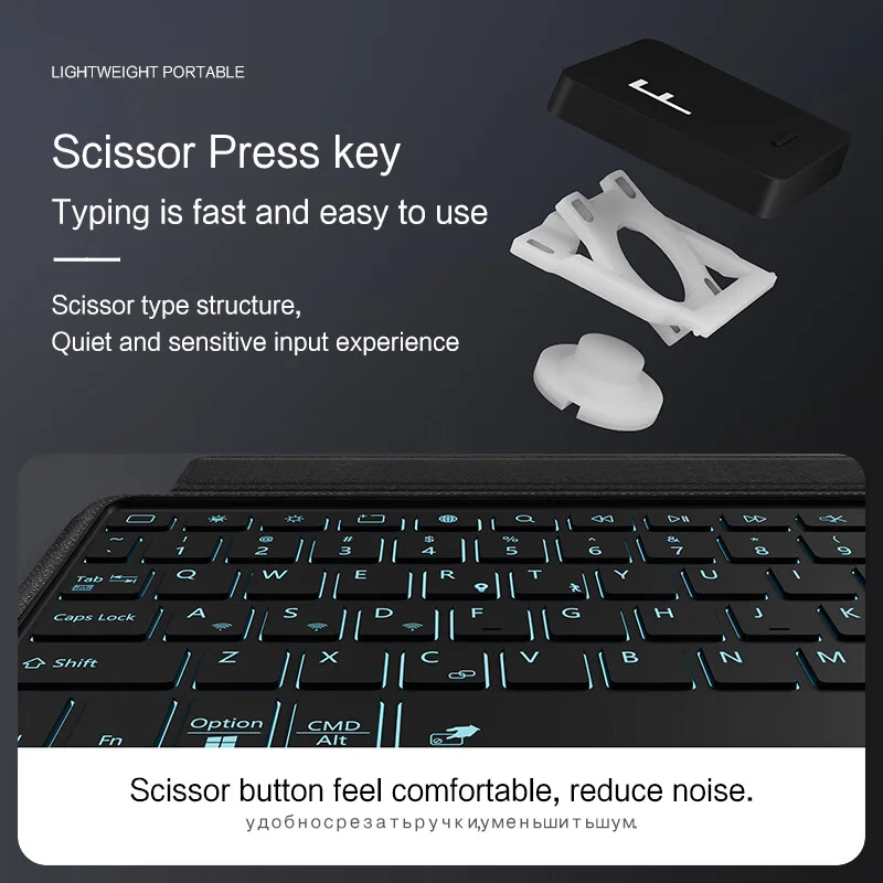  Funda para teclado de tableta para Xiaomi Pad 6/Mi Pad 6 Pro de  11 pulgadas 2023 con teclado y mouse, teclado inalámbrico BT desmontable  diseño inglés (menta) : Electrónica