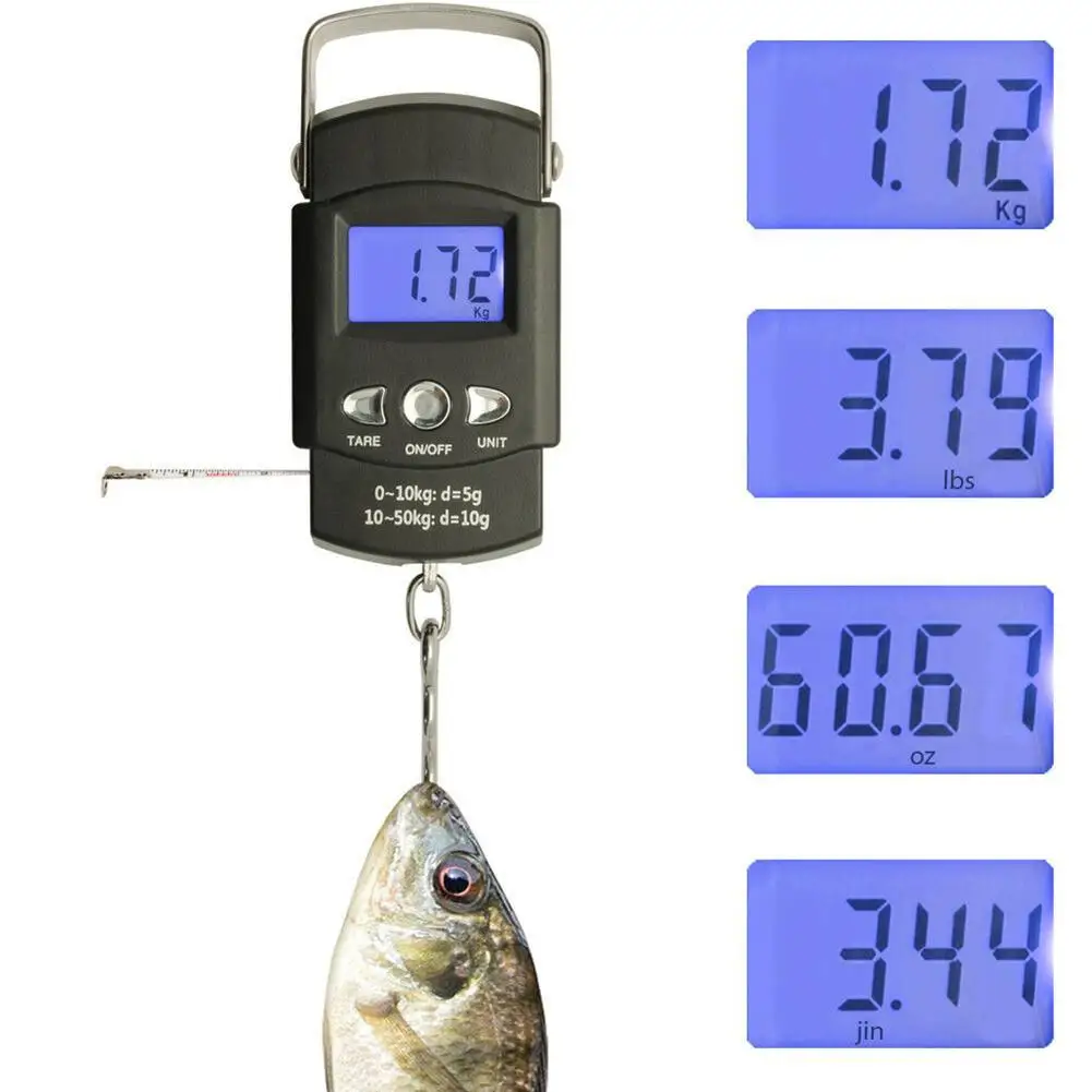 Fishing Scales 1PC Mini Digital Scale For Fishing Luggage Travel Weighting Steelyard Portable Electronic Hanging Hook Scale Hand Scales fishing scales