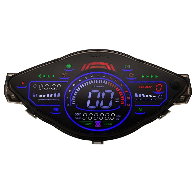 

Universal Motorcycle LCD Speedometer Digital Odemeter Meter Tachometer Gauge For 1,2,4 Cylinders Meter