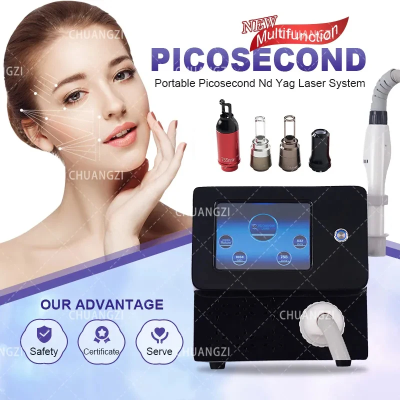 

2024 HOT 1064nm 755nm 532nm Picosecond Pigmentation Removal Machine, Nd Yag Laser Tattoo Removal And Freckle Removal