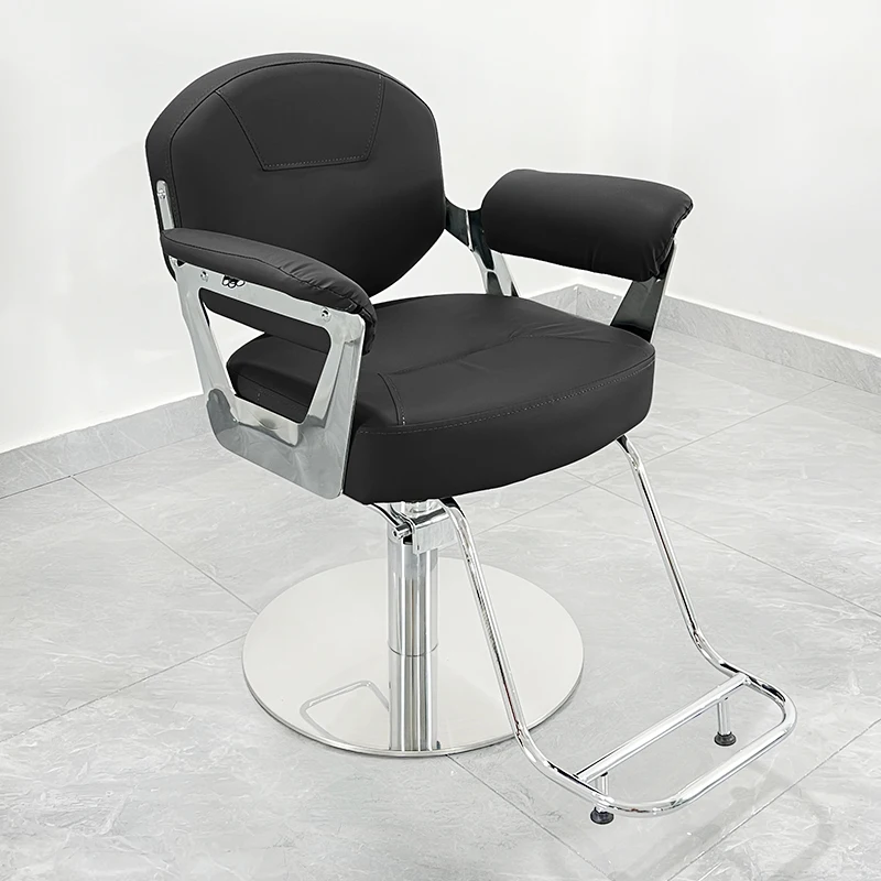 Hairdressing Salon Barber Chairs Recliner Metal Stool Chair Ergonomic Comfortable Vanity Silla De Barberia Luxury Furniture recliner manicure barber chairs esthetician make up beauty hairdressing metal chair comfortable silla barberia luxury furniture