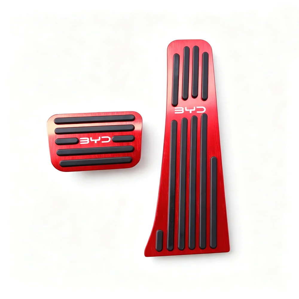 Für 2026 BYD Atto2 DM-i Auto Fußpedalabdeckungen aus Aluminiumlegierung und Gummi, Verschleißfeste Fußpedale, Innenraum-Styling-Zubehör – Detail 7