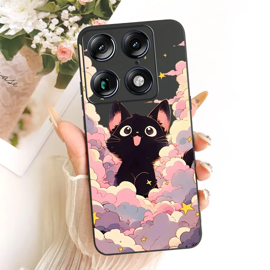 Cute Cartoon Cat Soft Silicone Shockproof Bumper Case - Air Pro Phone Shell