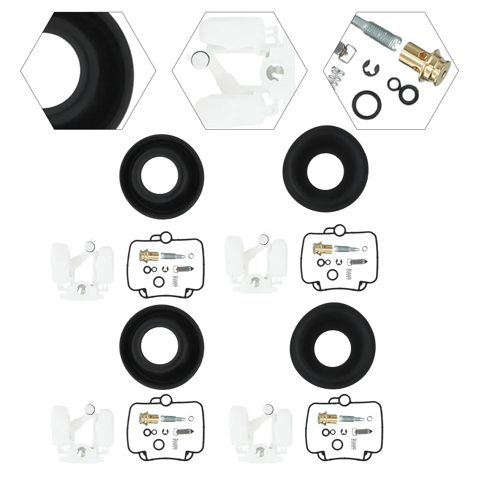 Carburetor Repair Kit For Suzuki Bandit 1200 GSF1200S (1997-2000) - Includes Diaphragm, Float & Parts