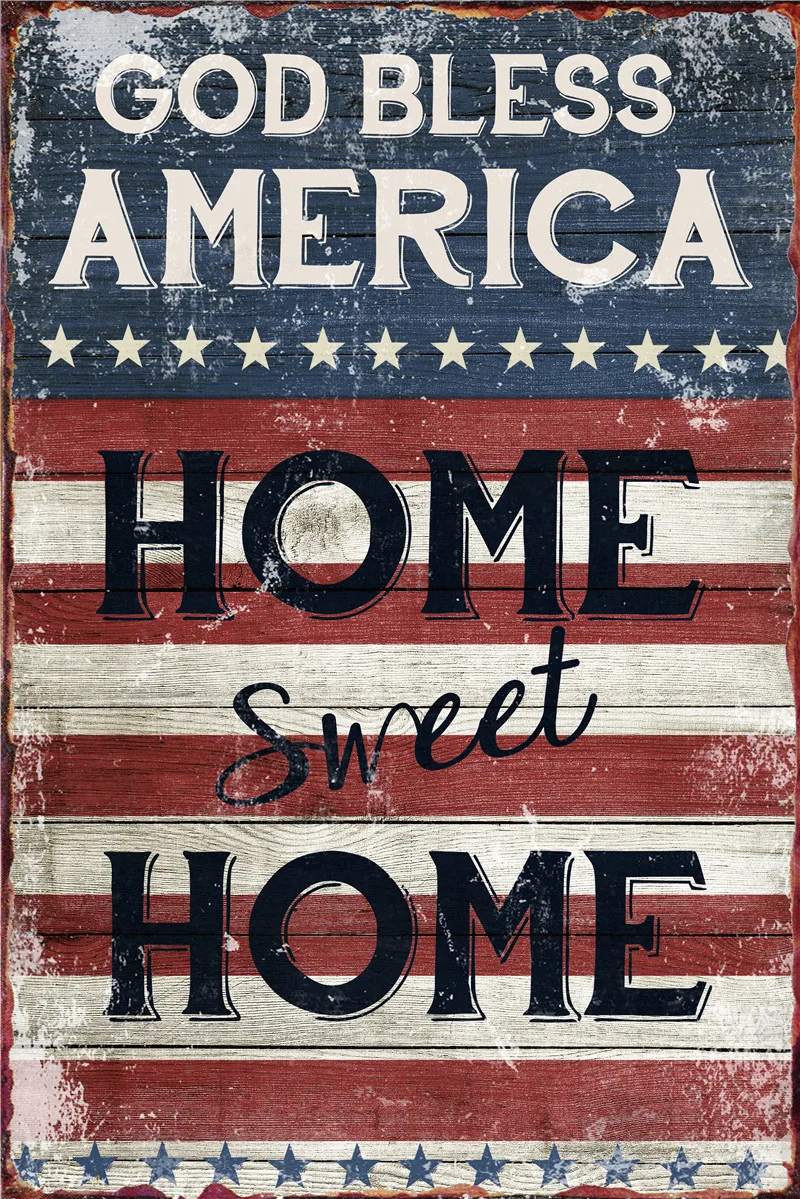 Vintage Metal Plate Garden Decoration Outdoor Tin Sign Poster On The Wall Stickers Bandiera Americana Golden Retriever Border Collie