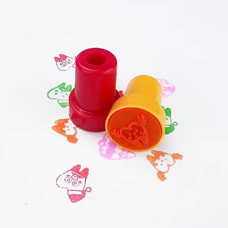 6/12 PCS Teeth Stamp Cartoon Christmas Stamp Brushing Reminder Tool Bonus Tool Holiday Gift Dental Small Gift Health Care Toys