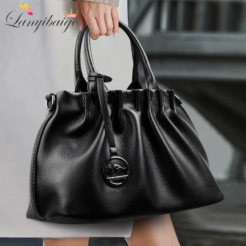 Cow Leather Backpack Multi-function Ladies Shoulder Bags Handbags