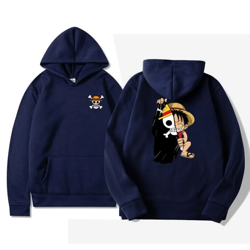 

New Cartoon Sweatshirt One Piece Luffy Zoro Nami Usopp Chopper Robin Franky Brook Japanese Ins Anime Spring Autumn Hoodie Top