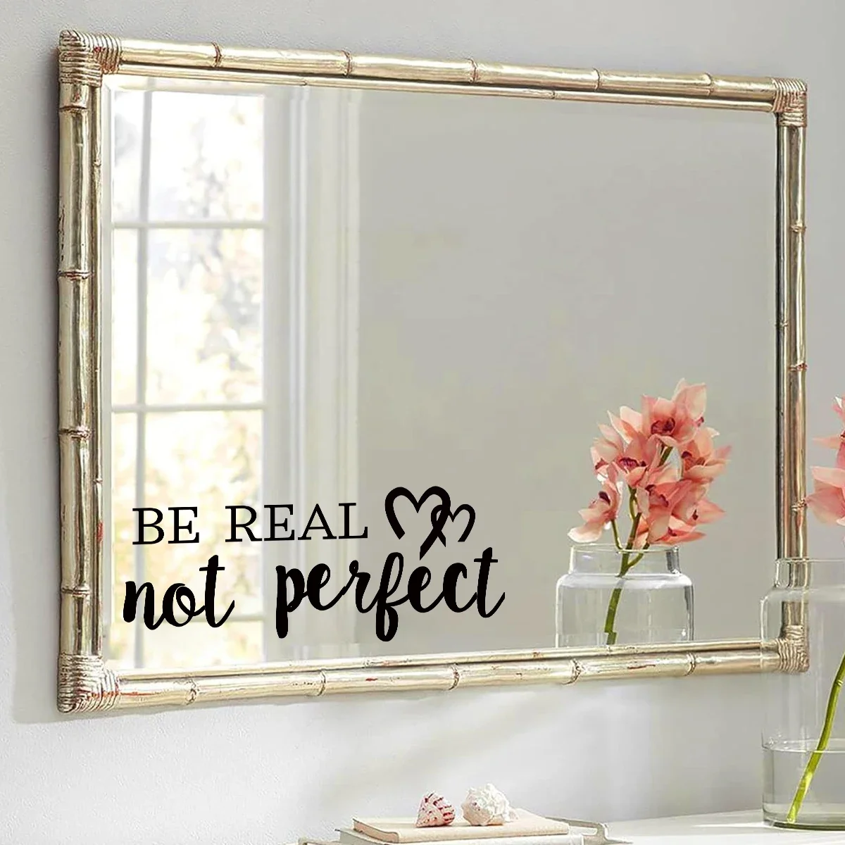 Wall Stickers Furniture Mirror Bathroom Living Room Bedroom Decor 1Pc