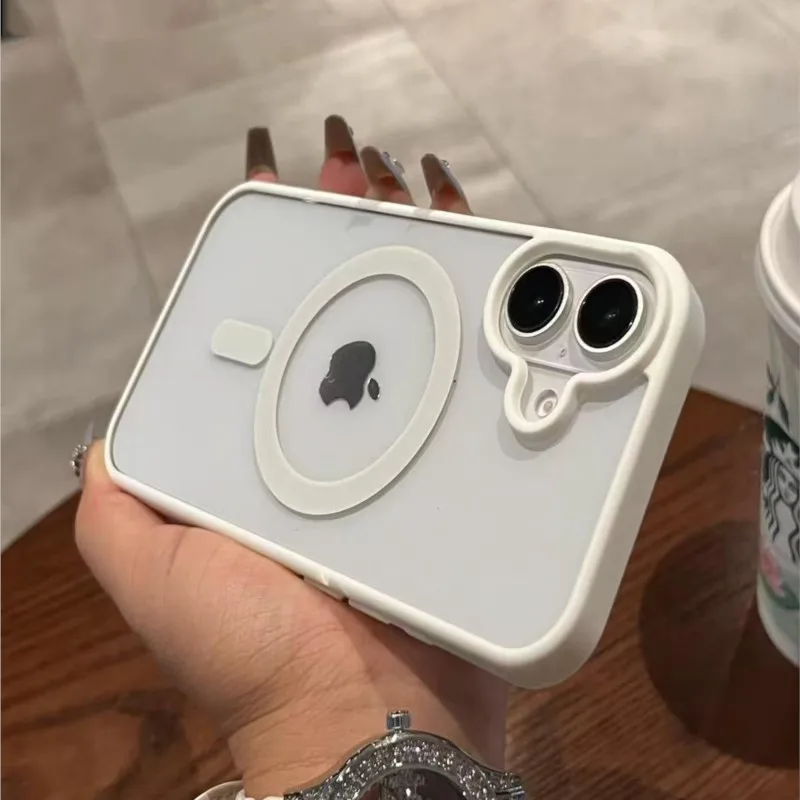 รูปสินค้า เคสใส MagSafe ใส่ iPhone ได้ทุกรุ่น ชาร์จไร้สายแม่เหล็ก
