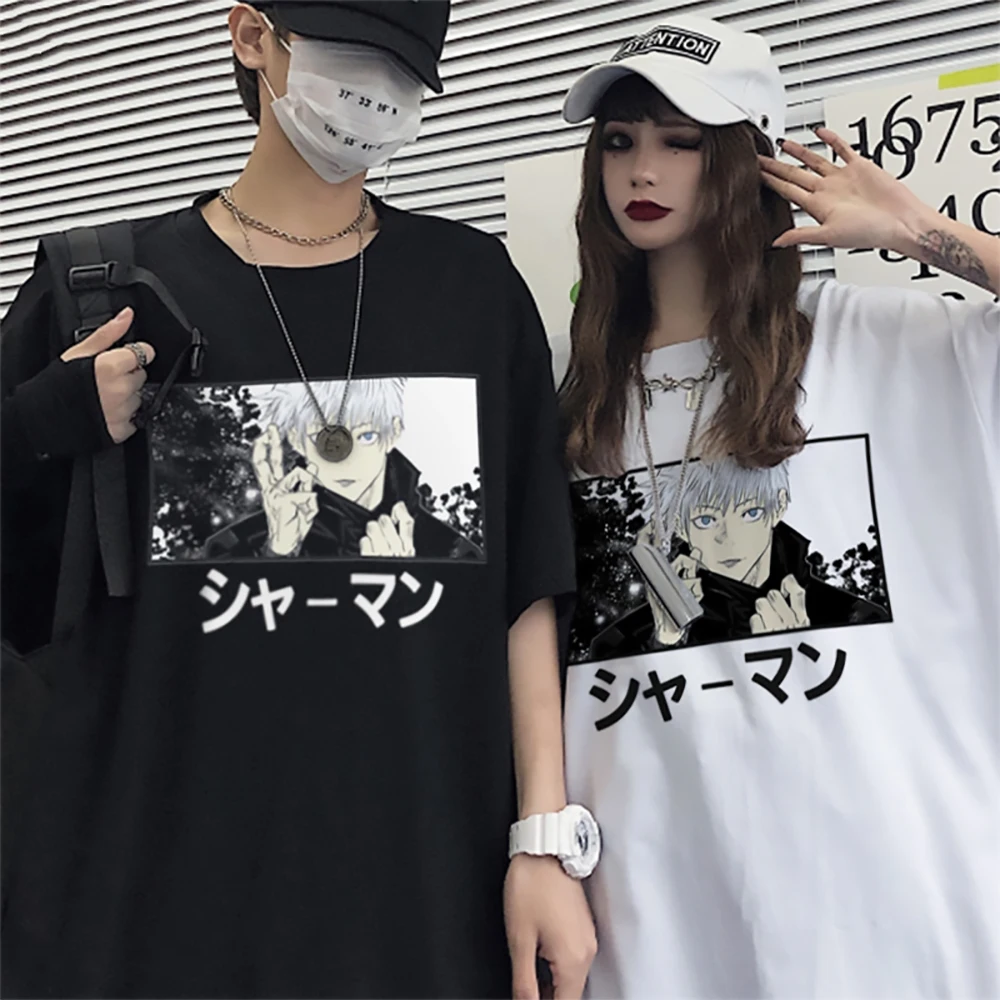 

Men's T Shirts Funny Jujutsu Kaisen Graphic Printed Harajuku Streetwear Casual Loose O-neck Short Sleeve Tops Tees Unisex