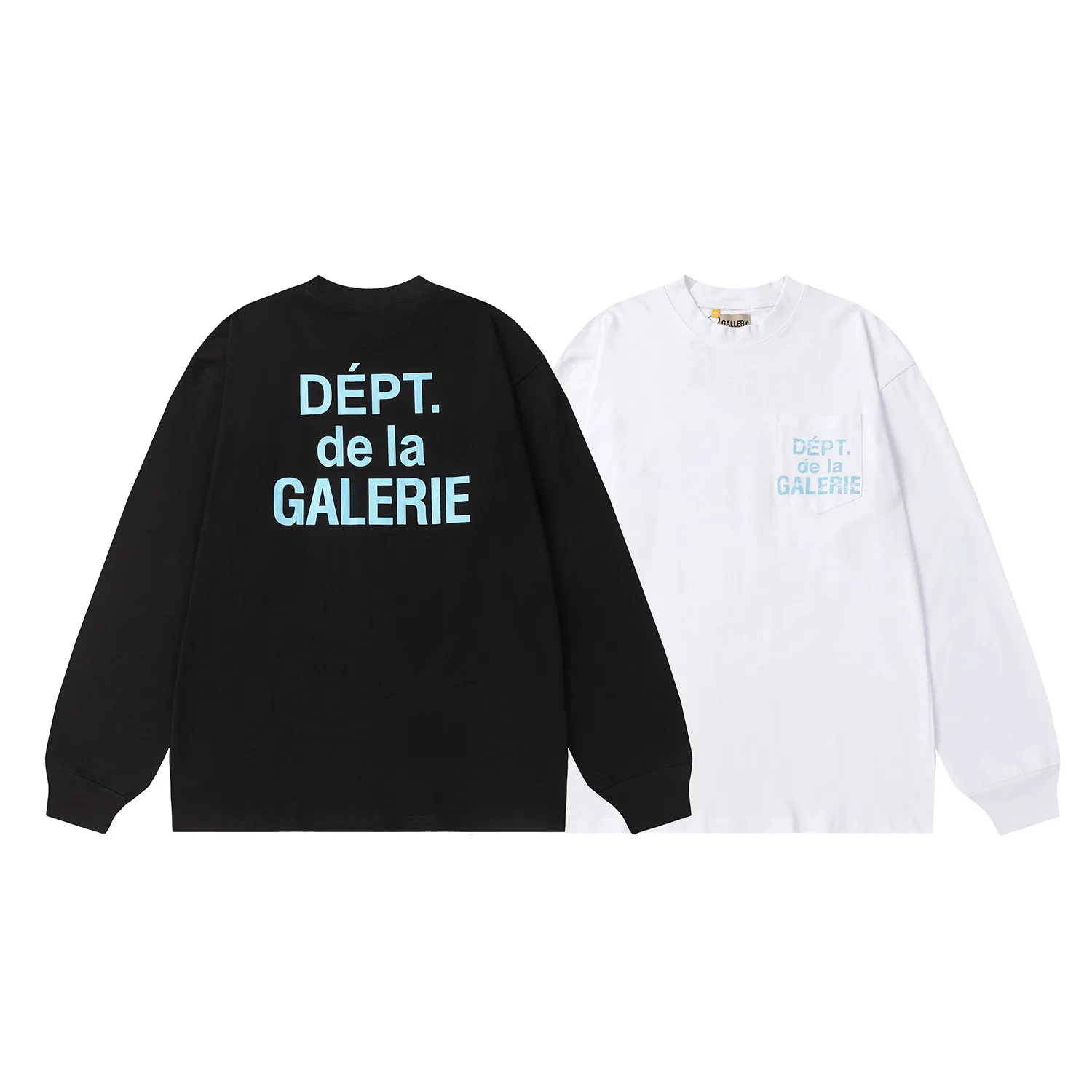 

2024 Los Angeles limited GALLERY DEPT letter logo print basic high street men's and women's long sleeve T-shirt