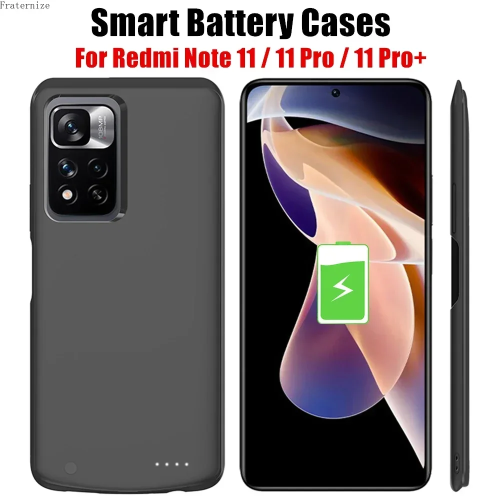 Redmi Note 11 Pro Plus 외장 배터리 보조배터리 케이스, 보조배터리 케이스, 10000mAh