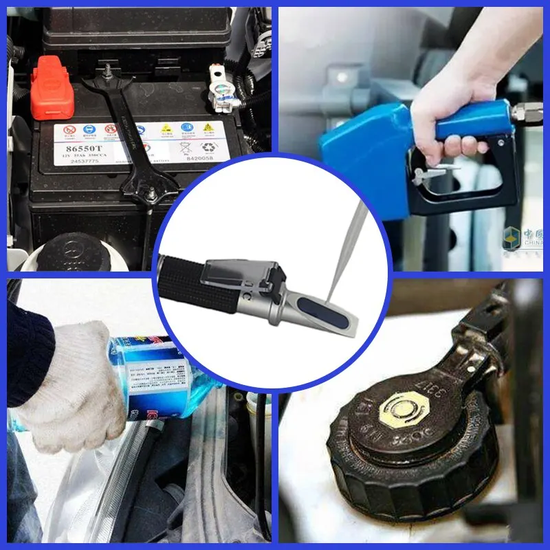 Antifreeze Refractometer ATC Refractometro Antifreeze Freezing Point Coolant Tester Adblue Concentration Ethylene Glycol Car Battery