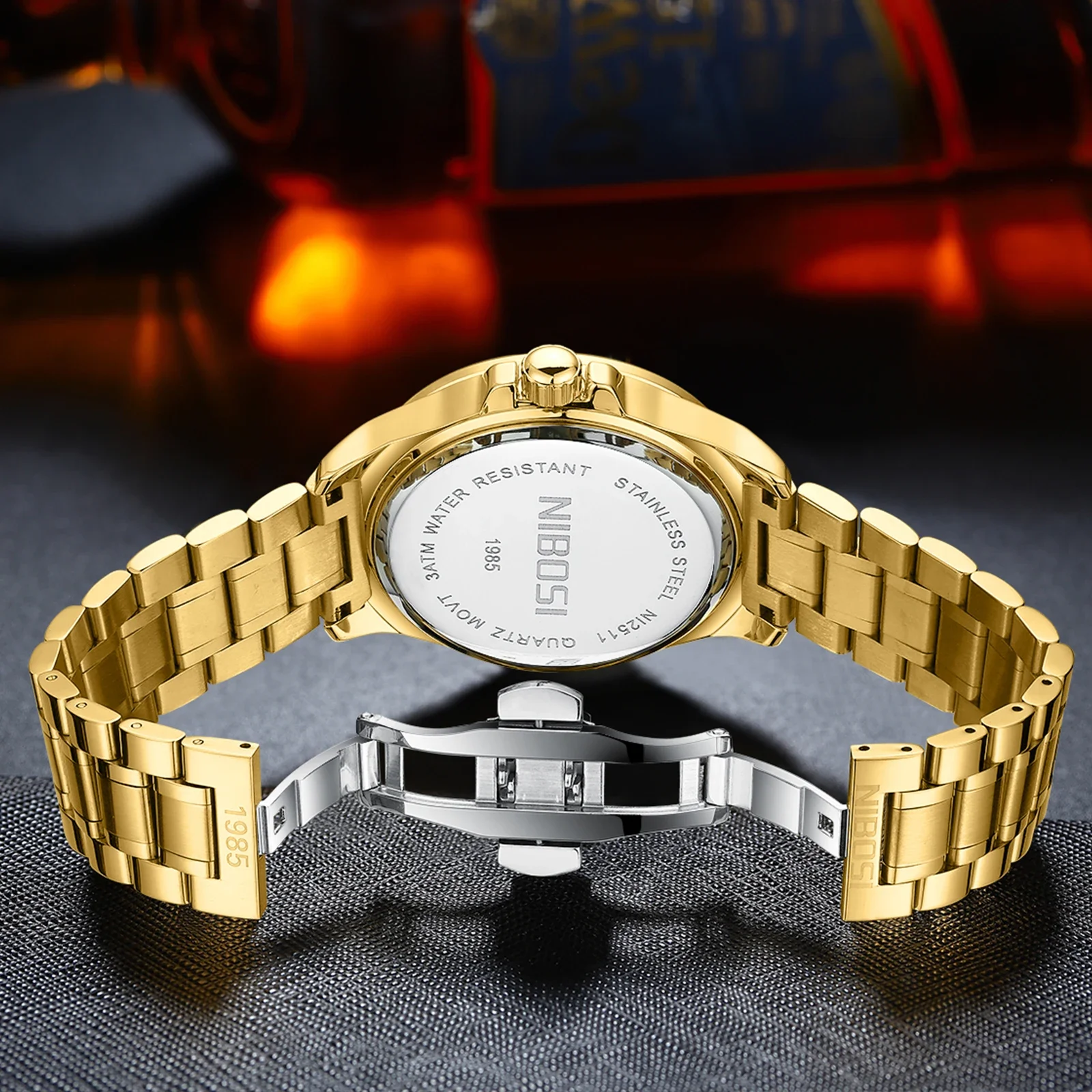 NIBOSI Watch Men Fashion Sport Quartz Wristwatches Luxury Watches Stainless Reloj Hombre Luminous Mens Watch Relogio Masculino