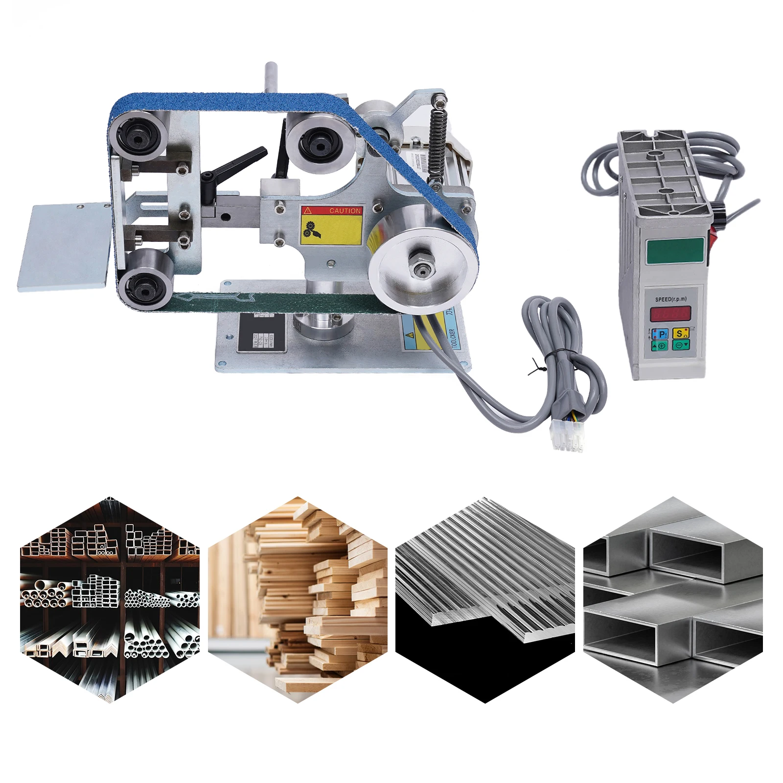 Multi-function Desktop Belt Machine with Brushless Motor 762x25MM Belt Sander  Sharpener Polishing Grinding Machine 6