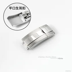 Stainless Steel Double Safety Fold Watch Buckle - Premium Deployment Clasp (Middle polished)