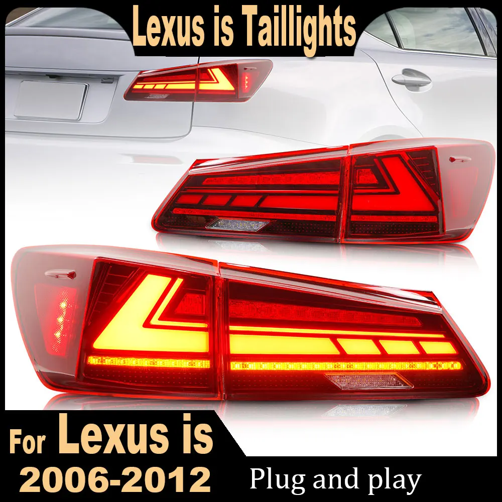 

Car Taillight Assembly For Lexus is250 is300 is350 2006-2012 Tail lamp Modified LED RGB Running Lights Water Flow Steering Light