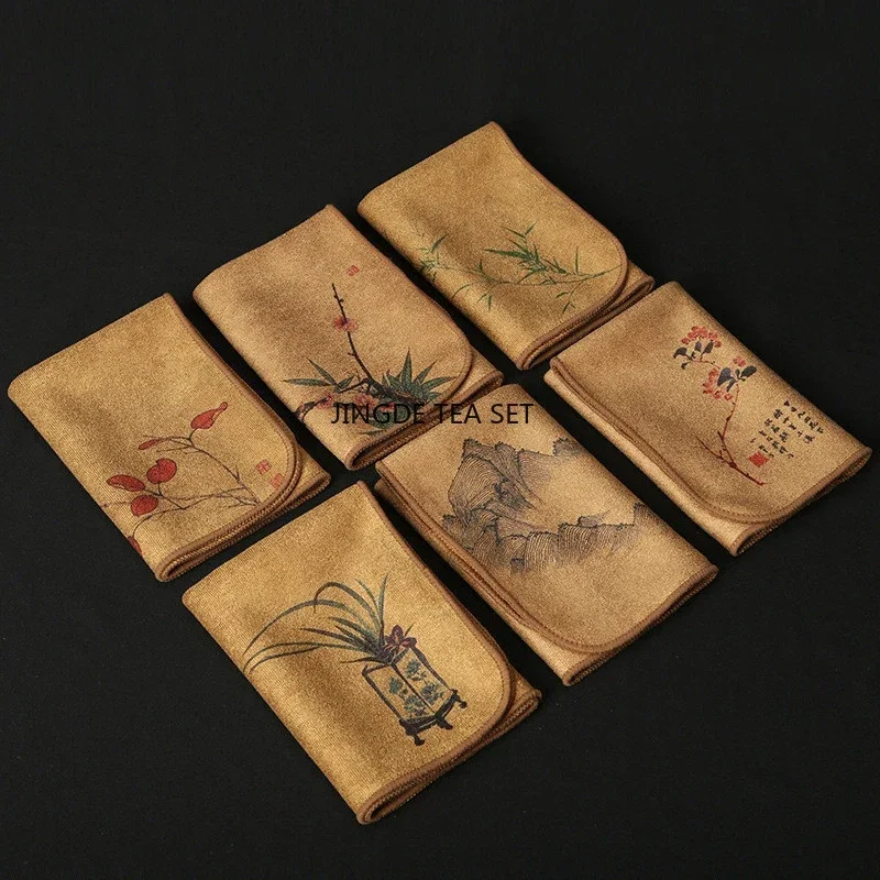 Colorful tea towel thickened absorbent cloth dining table cleaning cotton household kitchen cleaning cloth dishwashing towel