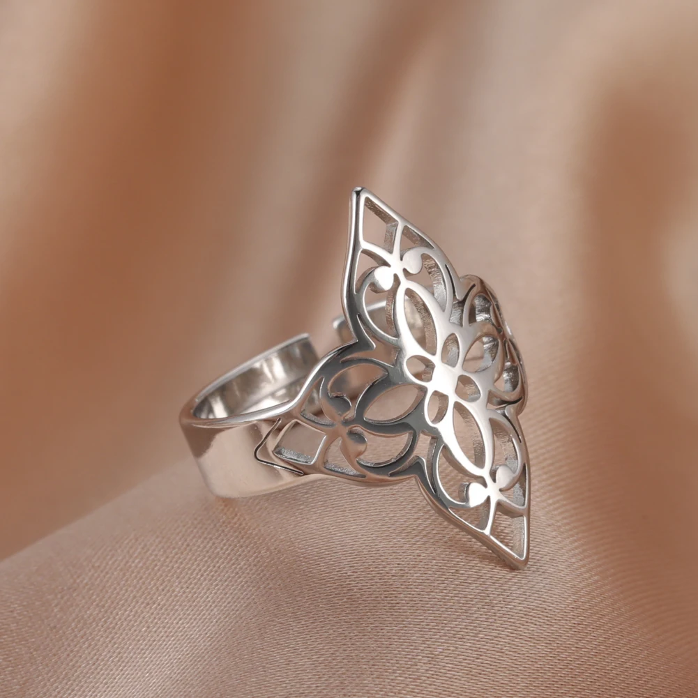 Anillo De Plata Con Flores Y Hojas, Grabado Con Motivo Floral Art Déco Y Hojas En Espiral, Plata De Ley Maciza, Anillo De Boda Para Hombre Y Mujer - España