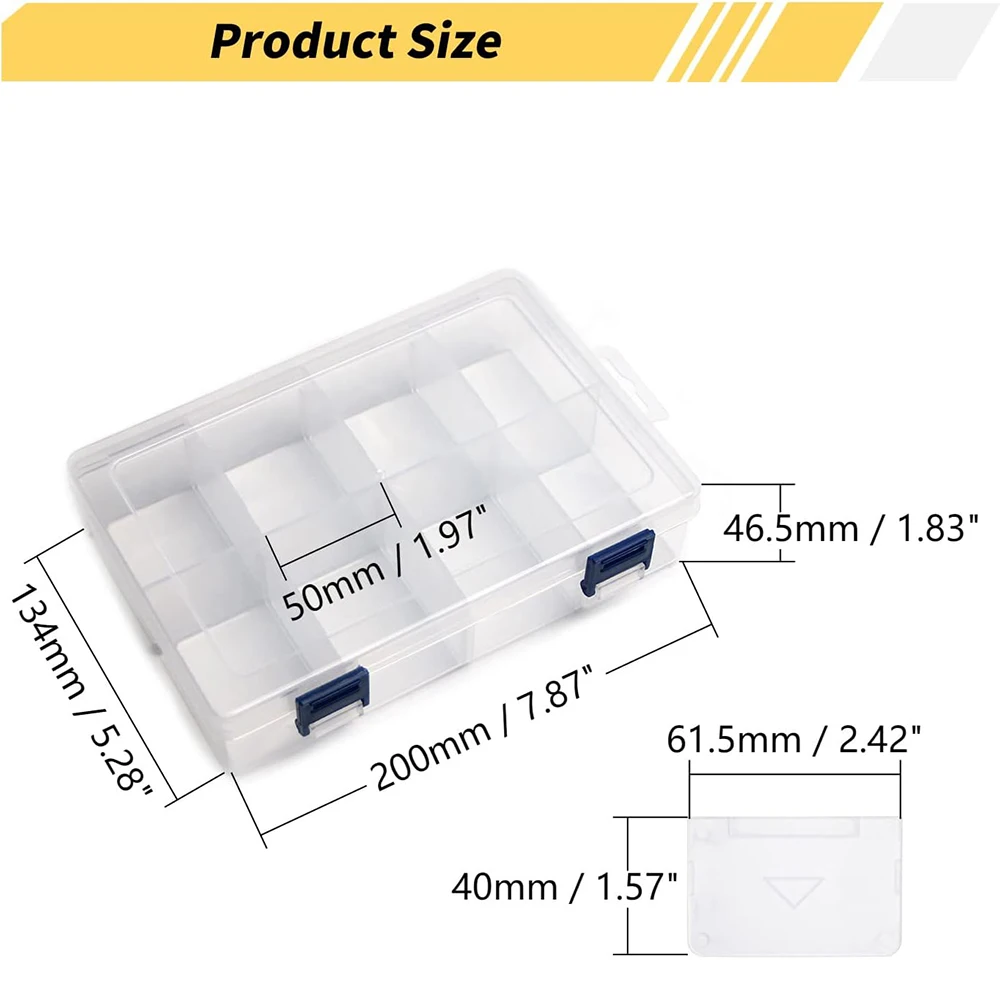 Adjustable Tools Storage Box 8 Grids Compartment Plastic Organizer Screw Holder Case 2013.54.5cm for Pill Hardware Tool tool storage box parts storage box plastic tool box storage organizer box parts organizer