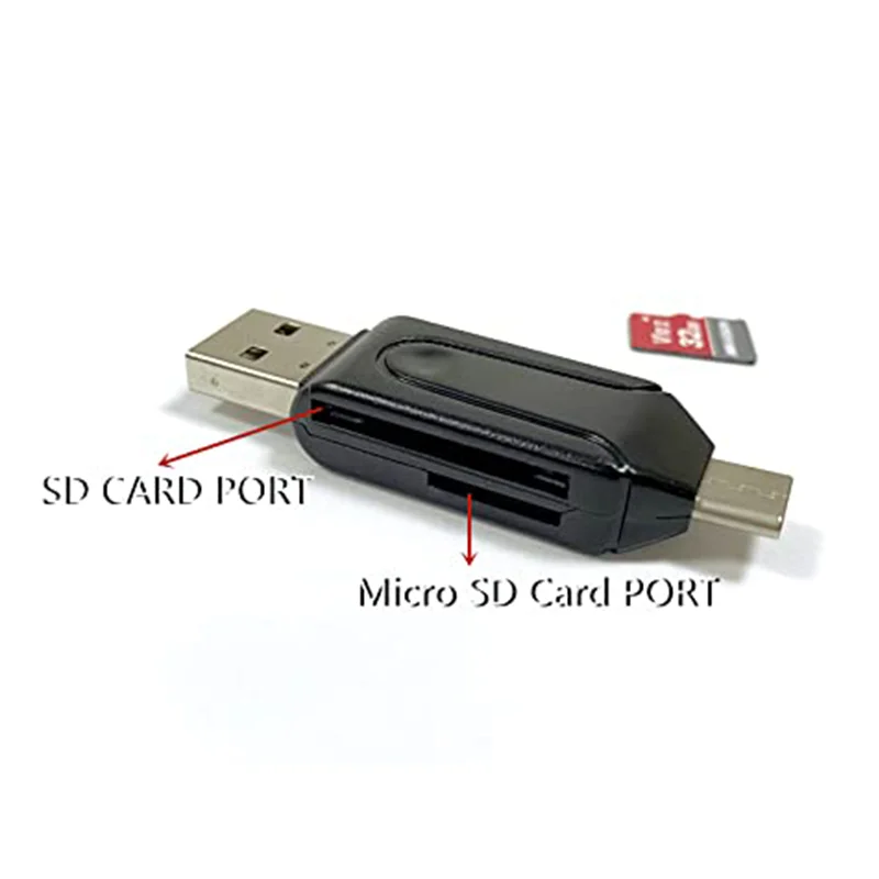 AURSINC NanoVNA USB C & USB 3.0 OTG Card Reader and 2-in-1 Memory Card Reader with Dual Connectors Compatible with NanoVNA H Ant