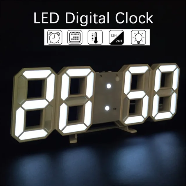 3D LED Digital Alarm Clock, Table Alarm Clock Manually