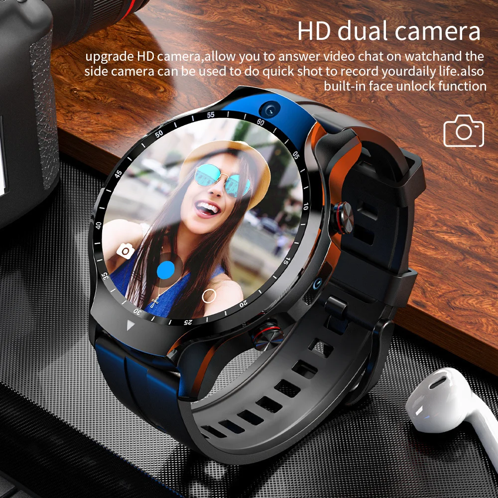 2022G 4 Ʈ ġ RAM 4G ROM 128GB GPS WiFi ɹڼ ͸ ȵ̵ 9 Smartwatch   ī޶ 5M ȭ ð